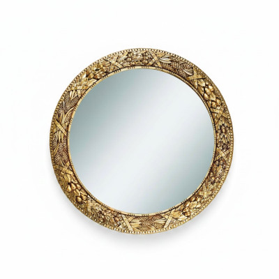 Klassieke wandspiegel houten spiegel meubels nieuw barok rond ronde frame wand nieuw
