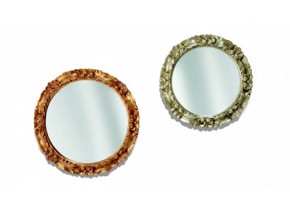 Klassieke wandspiegel houten frame spiegel meubels rond 65cm glas ontwerp ronde nieuw