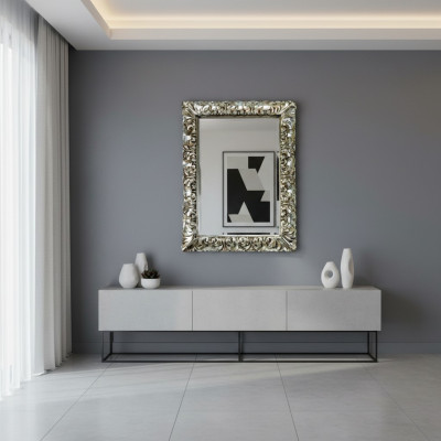 Klassieke grote spiegel wandspiegel hangspiegel houten frame kapstok SP6890