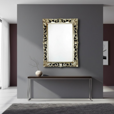 Woonkamer spiegel wandspiegel ontwerper gang bad hout glas design 113x113 nieuw