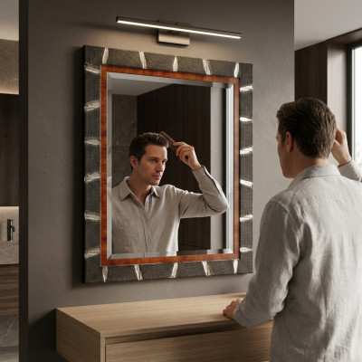 Moderne Grote Wandspiegel Spiegel Echte Houten Frame Wandspiegel Luxe Meubels