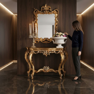 Kaptafel Console Kaptafels Tafel Consoles Secretaris Spiegel