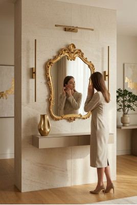 Spiegel Wandspiegel Barock Rokoko Hal Wohnzimmer Bad Holz Glas Design SP7560
