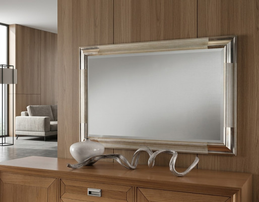 Ontwerperspiegel Dressoir Barokspiegel Woonkamerrek Luxe spiegel Zilver