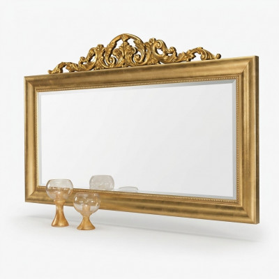 Spiegel Wandspiegel Rechteckig Flurspiegel Holz Wand Dekoration Spieglein Barock   Spiegel Wandspiegel Rechthoekig Halspiegel Hout Wanddecoratie Spiegeltje Barok