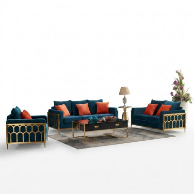 Bankstel 3+2+1 zits Relaxset Design Bankstellen Gestoffeerde Banken Leer