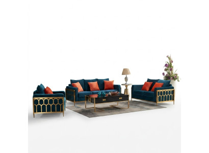 Bankstel 3+2+1 zits Relaxset Design Bankstellen Gestoffeerde Banken Leer