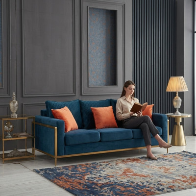 Bankstel 3+2 zitplaatsen Set Design Banken Gestoffeerde Banken Textiel Relax Garnituren