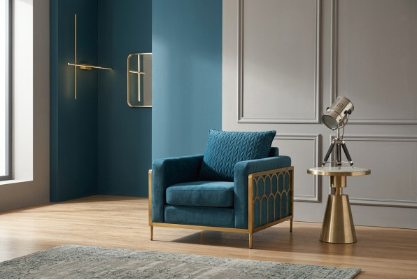 Fauteuil Club Lounge Ontwerper Stoel Rugleuning Sofa 1-Zits TV Nieuw