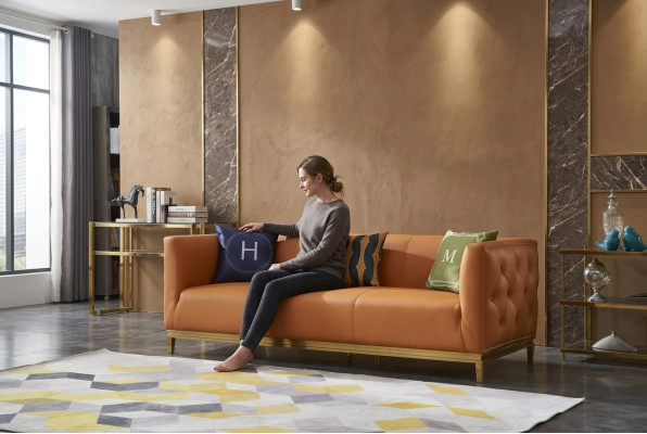Designerbank 3-zits Moderne Bank Beklede Banken Designbank Driepersoons