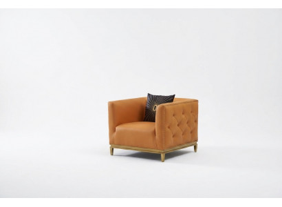 Fauteuil Design Bank Sofa Zitter Leder Lounge Decor Club Bekleding Luxe Oren