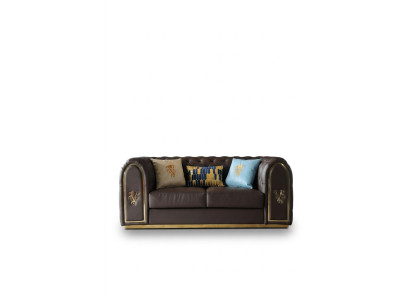 Dries-zits design bank 3-zits relaxbank gestoffeerde bank zit Chesterfield nieuw.