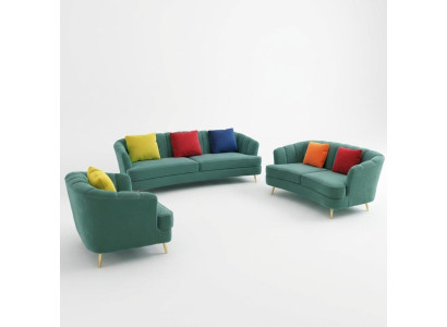 Compleet set bankstel 3+2+1 zits ontwerp bank bankstel_woonlandschap