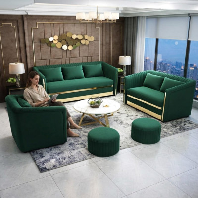 Sofa set Textiel Bankstellen Ontwerp Modern Bank 3+1 Zits Banken