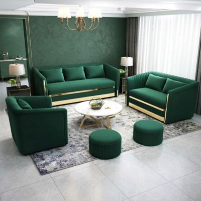 Sofa set Textiel Bankstellen Ontwerp Modern Bank 3+1 Zits Banken