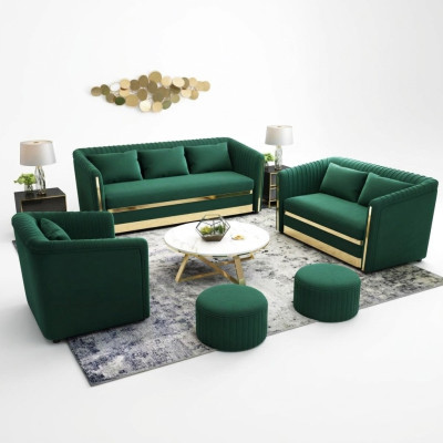 Sofa set Textiel Bankstellen Ontwerp Modern Bank 3+1 Zits Banken