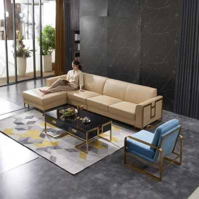 Ontwerp bank bank hoekbank voetenbank stoffering set woonlandschap