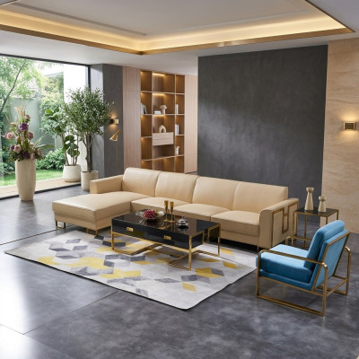 Woonlandschap L Vorm Hoekbank Bank Ontwerp Bekledingsset Bank Hoek