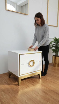 Nachtkastje Console Nachtkastje Slaapkamer Tafel Nachtkastjes Hout