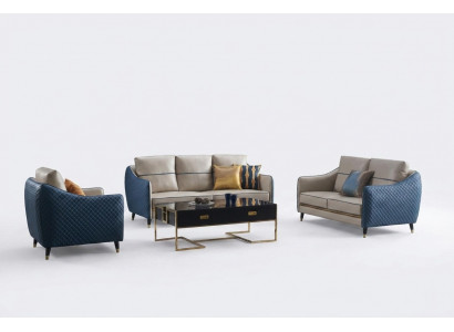 Bank 2-zits design banken gestoffeerde banken textiel ontspanning moderne zitplaatsen