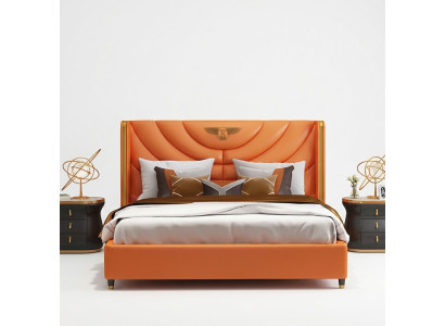 Houten designbed Dubbele luxe huwelijks hotel Modern frame Slaapkamer