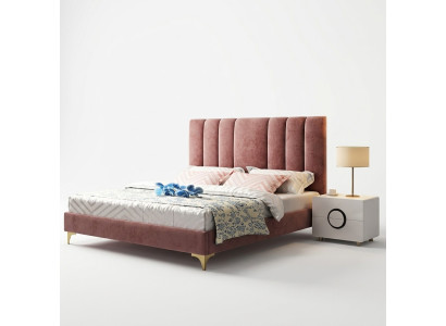 Luxe slaapkamermeubilair Compleet 3-delige set Bed 2x nachtkastjes Modern