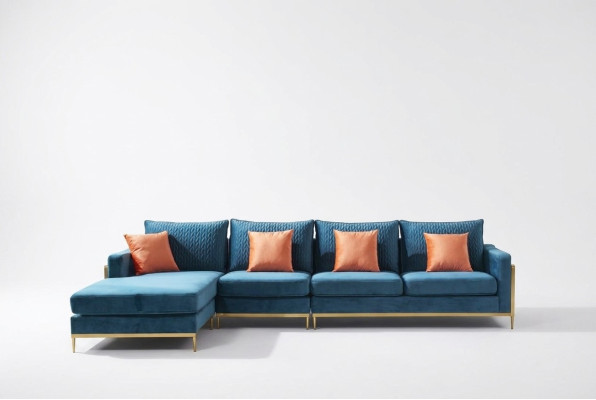 Woonlandschap hoekbank L-vorm fauteuil decoratie set meubelstuk modern bankstel leer NIEUW
