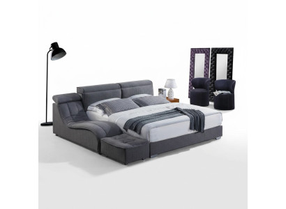 Ontwerpersbed textiel hotelbedden tweepersoons slaapkamer luxe 180x200 bedframe