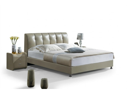 Luxe slaapkamerbed met gestoffeerd design Luxe tweepersoons hotelbedden leren bedden Nieuw.
