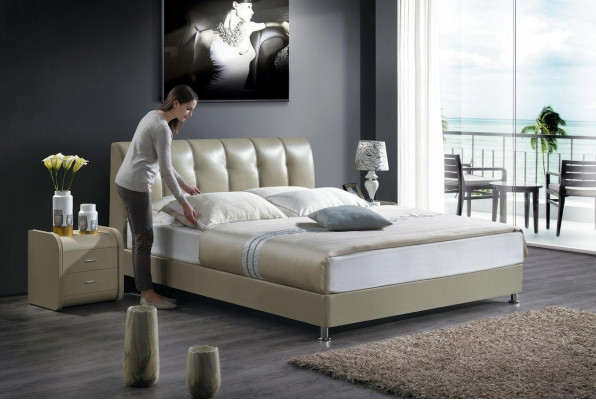 Bedtextiel 2x nachtkastje 3-delig. Slaapkamer luxe set meubels Modern Bedden Nieuw.