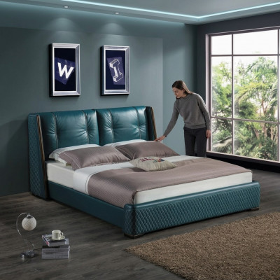 Bed Houten Bedden Luxe. Hotel Tweepersoonsbed Klassiek Bedframe Landhuis