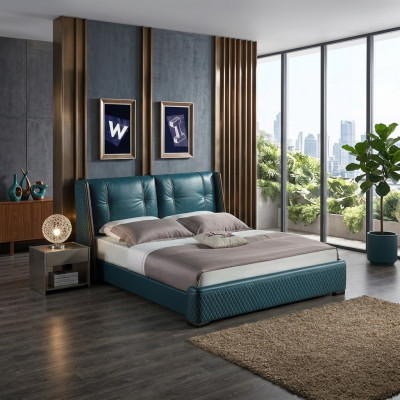 Bed Houten Bedden Luxe. Hotel Tweepersoonsbed Klassiek Bedframe Landhuis