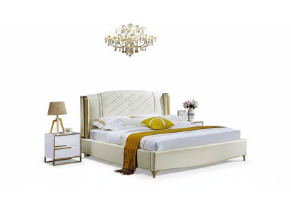 Ontwerper gestoffeerd tweepersoonsbed bedden bed slaapkamer echtelijk bed textiel leer nieuw
