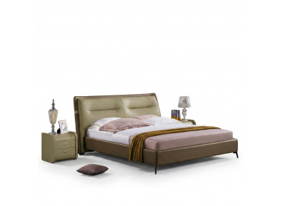 Tweepersoonsbed Slaapkamer Bedden Luxe Meubels Tweepersoons Bed Hotelfaciliteit Bruin