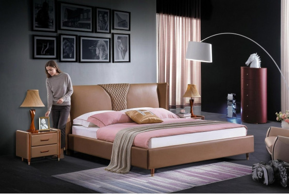 Bedtextiel 2x nachtkastje 3-delige slaapkamerset meubels Modern Luxe Bedden