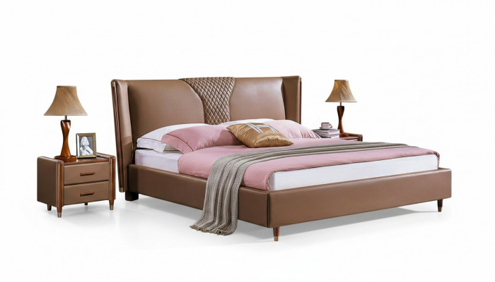 Bedtextiel 2x nachtkastje 3-delige slaapkamerset meubels Modern Luxe Bedden