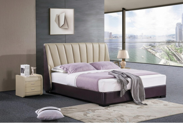 Bed Luxe slaapkamerontwerp Bedden Textiel Hout Bedframe Nieuw