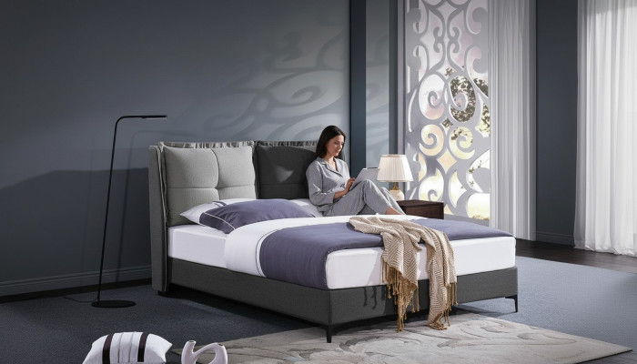Bed Padding Design. Luxe dubbele hotelbedden echtelijk slaapkamerleer
