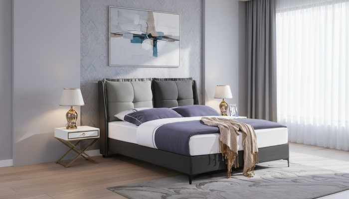 Bed Padding Design. Luxe dubbele hotelbedden echtelijk slaapkamerleer