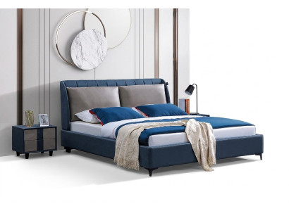 Luxe houten bed huwelijk tweepersoonsbed bedden design gestoffeerde slaapkamer 180x200 Nieuw.