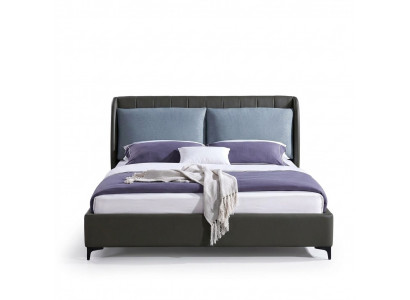 Tweepersoons slaapkamer bedden luxe taupe tweepersoons bed hotel inrichting modder