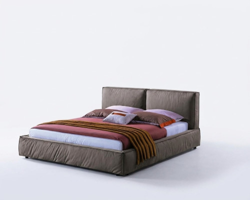 Ontwerp slaapkamerbed luxe houten tweepersoonsbed gestoffeerde meubels 180x200cm.