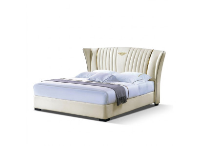 Houten bed Bed Tweepersoonsbed Echt hout Slaapkamer Hotel Bedden 180x200cm Leren bed