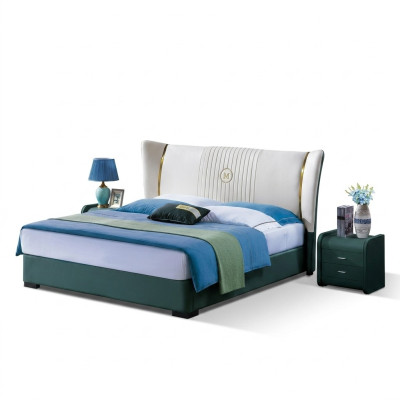 Slaapkamer Bed Nachtkastjes 3-delig Set Design Luxe Bedden Hout Tweepersoonsbed
