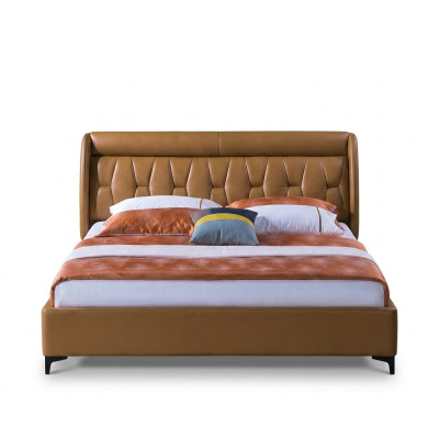 Ontwerp slaapkamer bed hout luxe bedden tweepersoons huwelijk gestoffeerde meubels 180x200cm