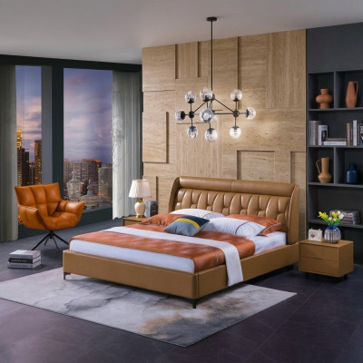 Luxe slaapkamer meubels bed 2x nachtkastje set bedden hotel meubels 3-delig. Wonen!