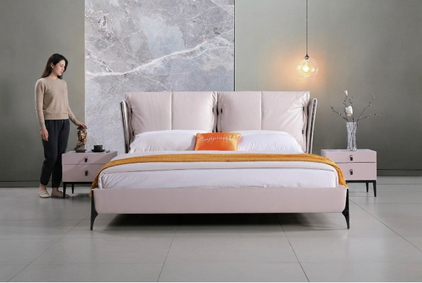 Modern design hotelbed xxl bedden luxe dubbel leder kunstleer