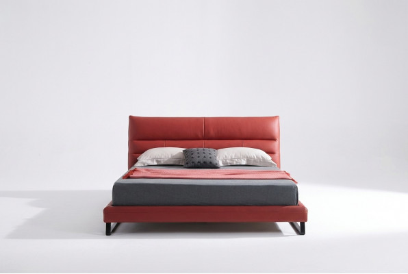 Bed bekleding ontwerp luxe decor dubbele hotelbedden slaapkamer leer.