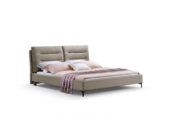 Meubels Bedden Tweepersoonsbed Slaapkamer Luxe Tweepersoonsbed Beige Hotelinrichting