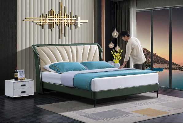Bedframe Stof Meubilair Luxe Moderne Bedden Bed Textiel Slaapkamer Ontwerp Nieuw